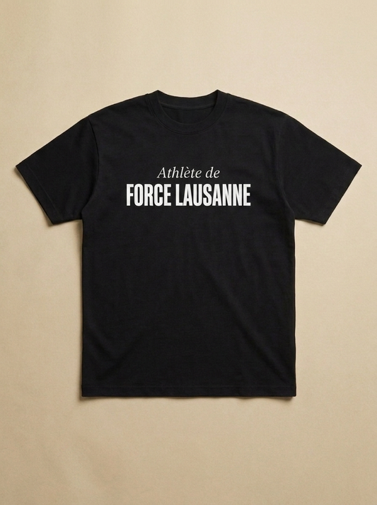 Noir - Athlete de - Force Lausanne Tee