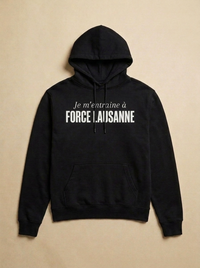 Noir - Je m'entraine a - Force Lausanne Hoodie