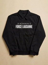 Noir - Je m'entraine a - Force Lausanne Veste