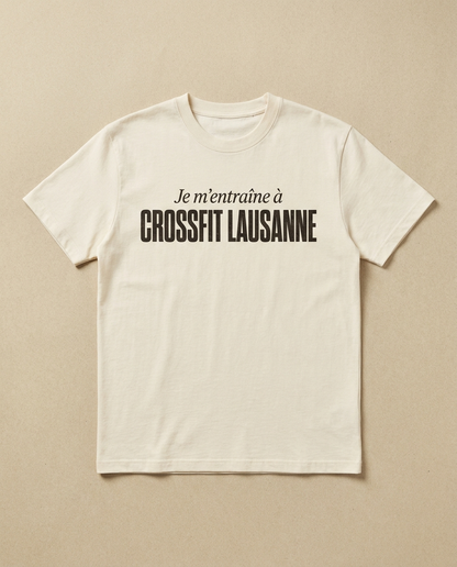 T-shirt blanc Crossfit Lausanne — Je m'entraine